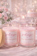 Pink sugar candle