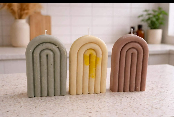 Rainbow arch candle